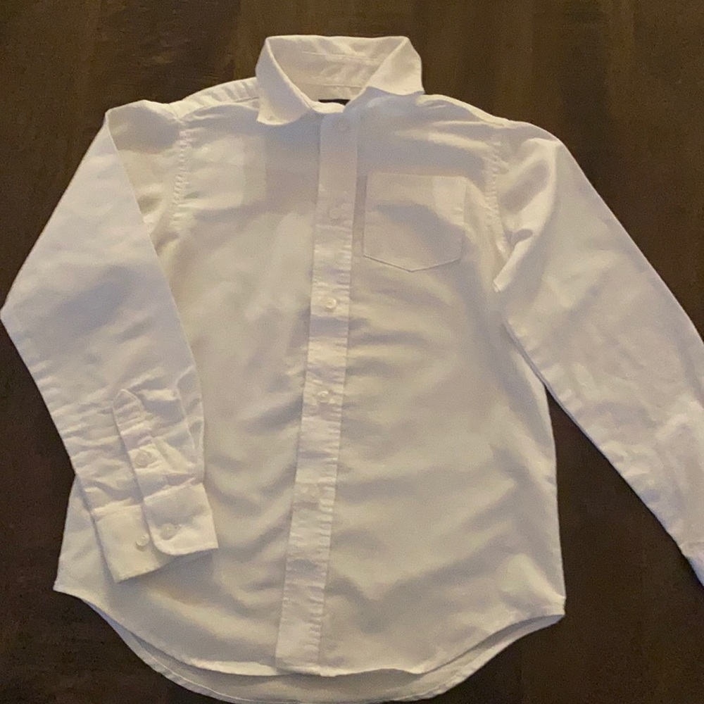 Boys Chaps White Button Down Shirt - Size 6